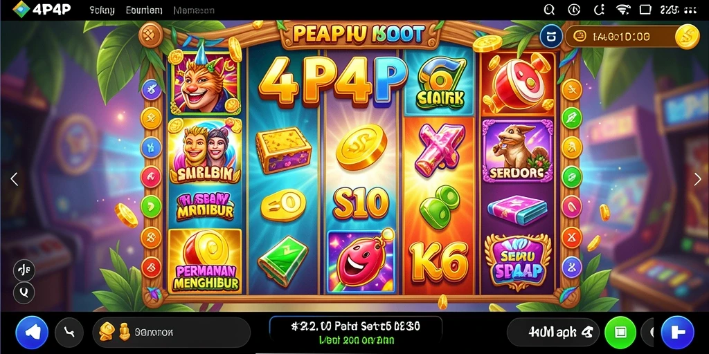 Tangkapan layar menunjukkan gameplay seru dari permainan Slot 4P4P.