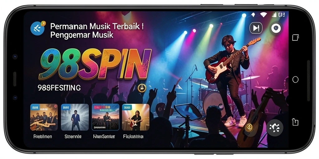 Tampilan menarik dari gameplay musik di 98SPIN.