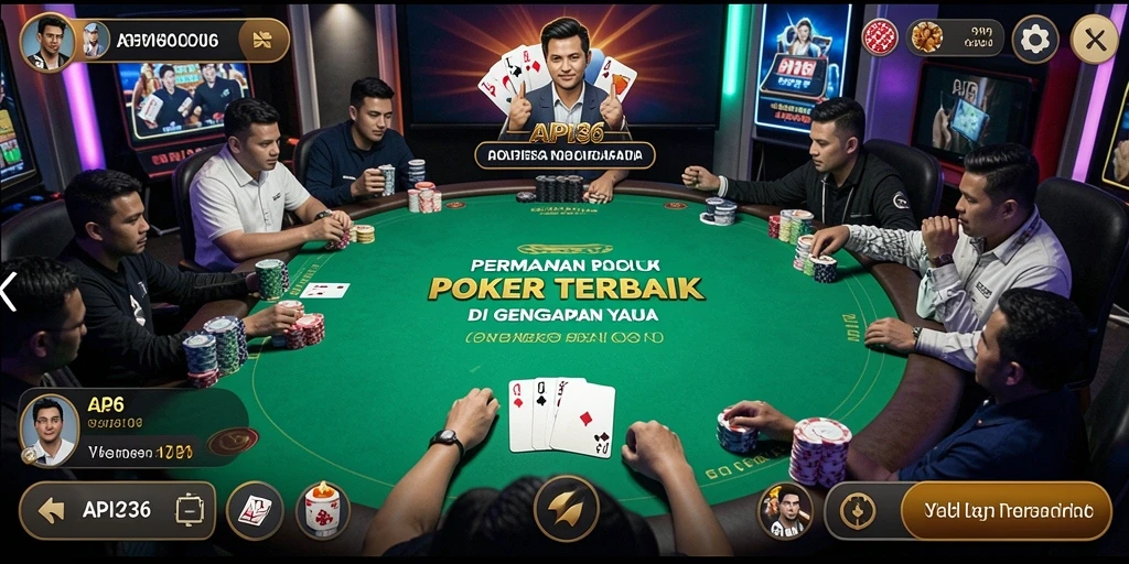 Tampilan menarik dari gameplay Poker di API36.