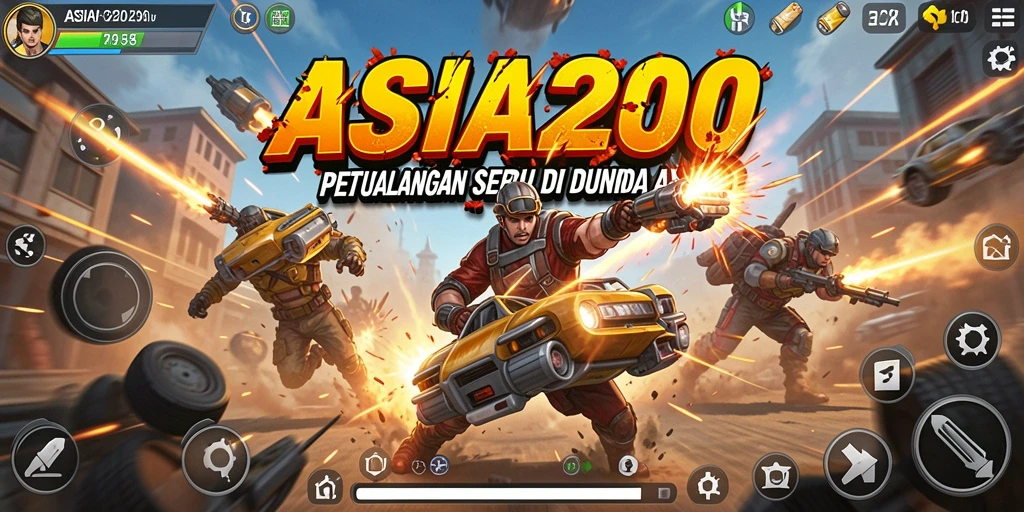 Gambaran aksi seru dalam gameplay ASIA200.