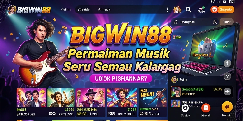 Tangkapan layar gameplay <strong>BIGWIN88</strong> yang menunjukkan tantangan musik yang seru.