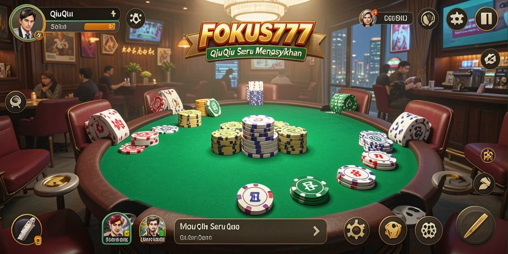 Tampilan menarik FOKUS777 saat bermain QiuQiu online.