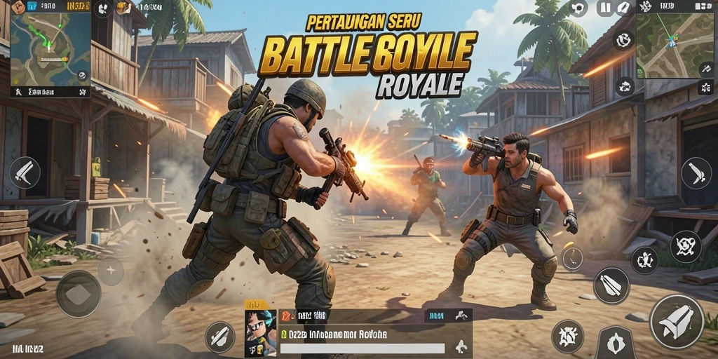 Gameplay mendebarkan di IN22 dengan aksi pertarungan Battle Royale.