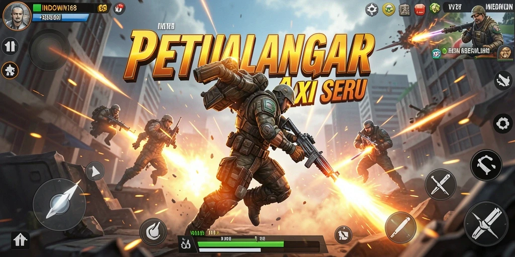 Tangkapan layar gameplay seru dari INDOWIN168 menampilkan pertempuran aksi.