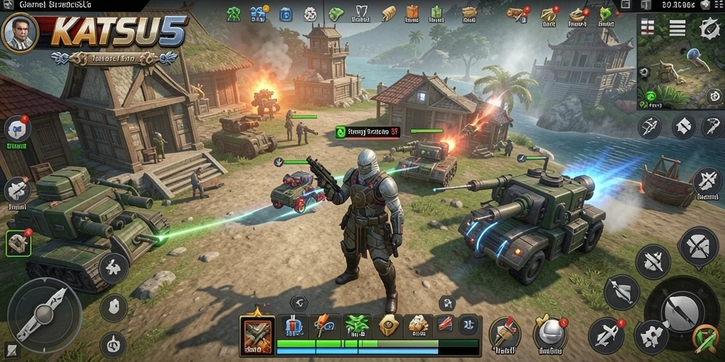 Gameplay menarik KATSU5 dengan elemen strategi yang mendalam.