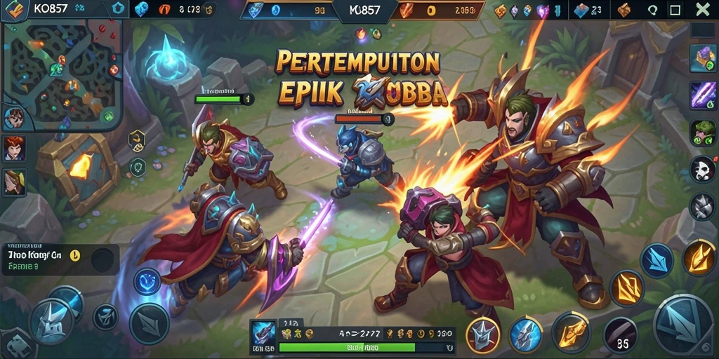 Gameplay KO857 yang menegangkan di arena pertempuran.