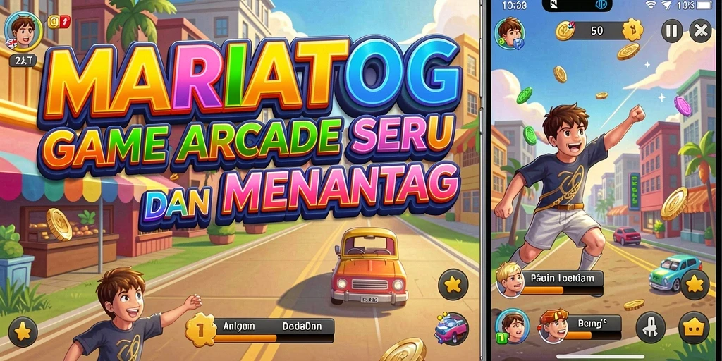 Tampilan gameplay <strong>MARIATOGL</strong> yang penuh warna dan seru.