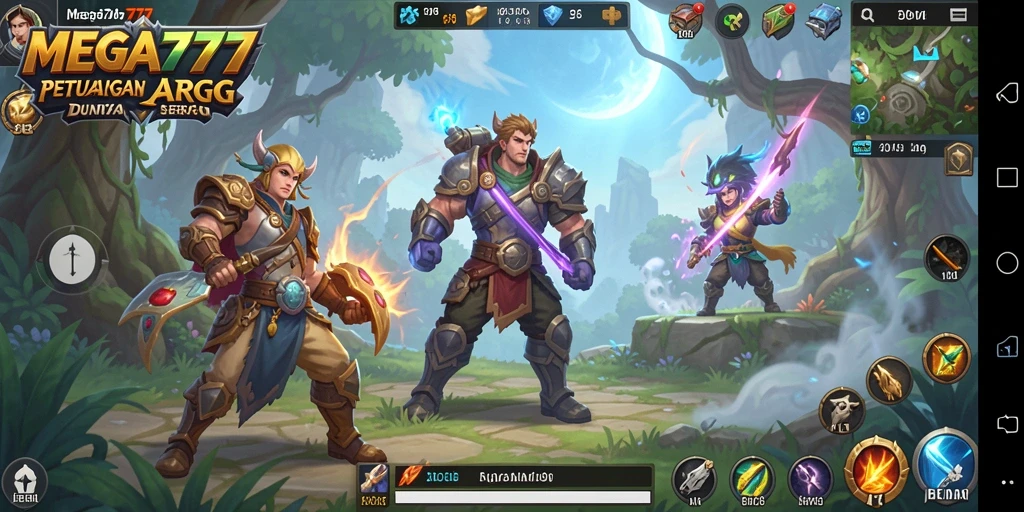 Tangkapan layar <strong>MEGA777</strong> menampilkan aksi pertempuran epik dalam gaya ARPG.