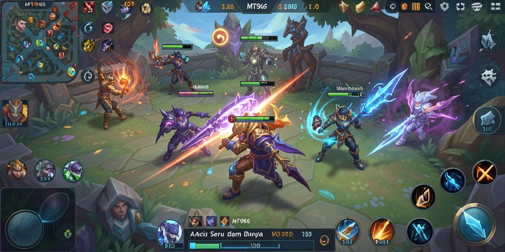 Gameplay seru dan strategis dalam MT966 MOBA.