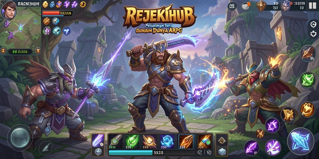 Tampilan gameplay seru dalam REJEKIHUB dengan aksi pertempuran yang intens.