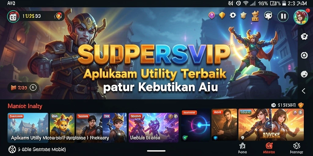 Tampilan antarmuka SUPERSVIP yang intuitif dan mudah digunakan.