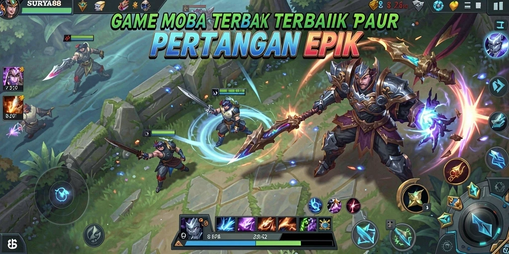 Gameplay seru di SURYA88 dengan pertarungan tim yang intens.
