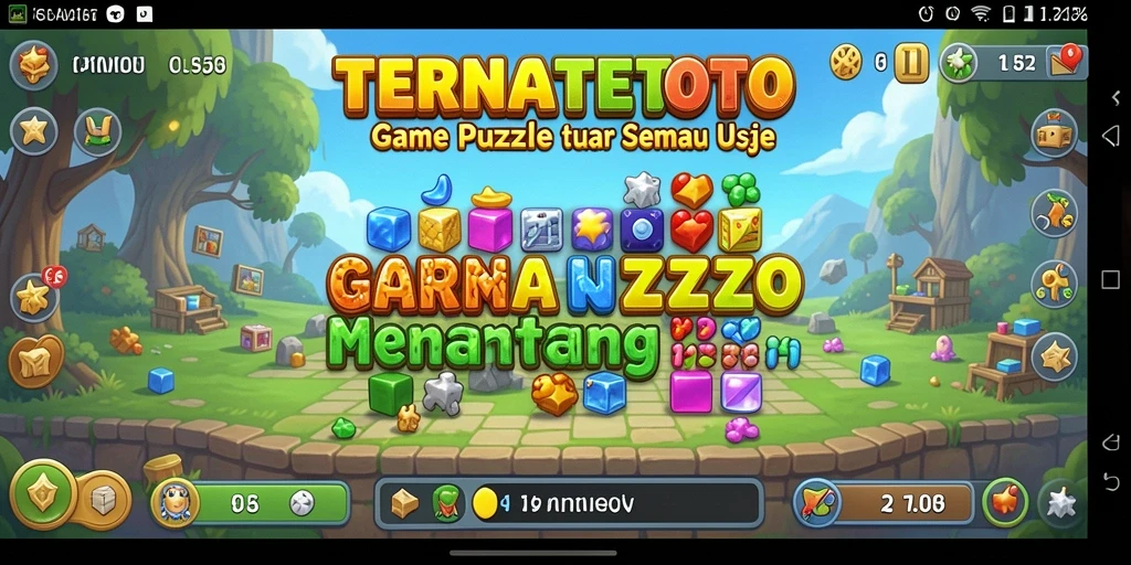 Tampilan gameplay TERNATETOTO yang penuh warna dan menantang.