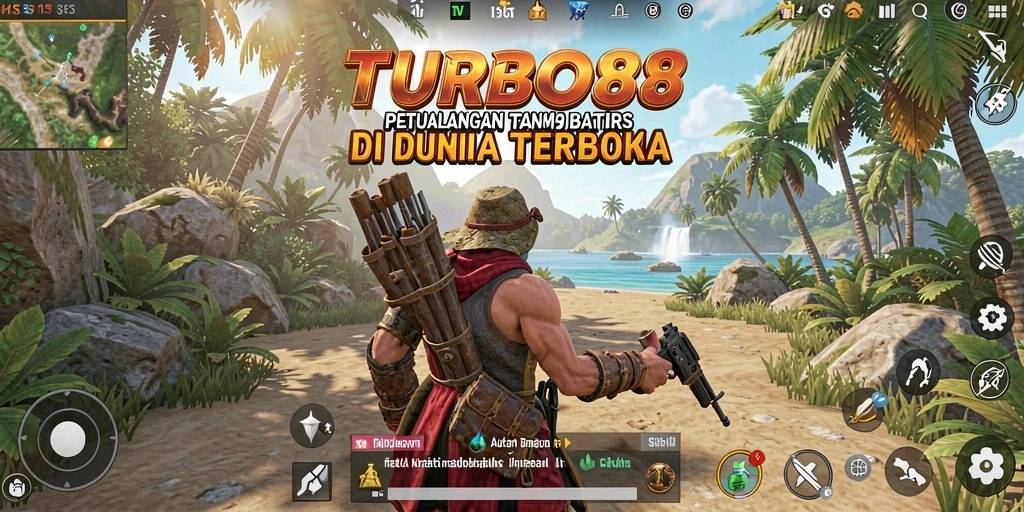 Screenshot gameplay menampilkan keindahan dunia terbuka TURBO88.